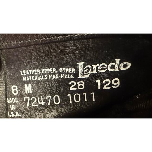 Laredo Vintage Untilitarian 2 Tone Boots Witchy 90s Grunge Made In USA Heritage - Picture 2 of 14